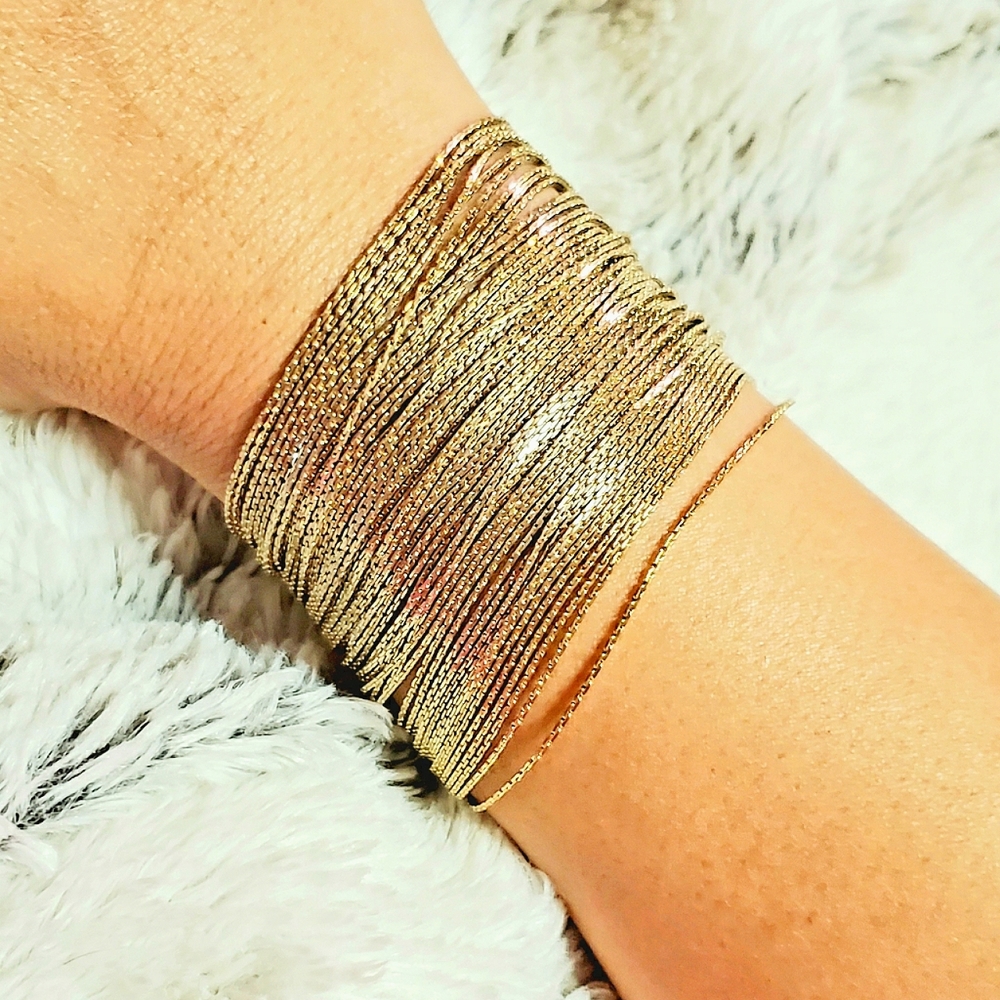 Multi-Layer Chain Cuff Bracelet - image 1